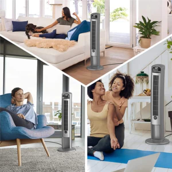 Lasko 42" Wind Curve Platinum 3Speed Tower Fan with Remote Control